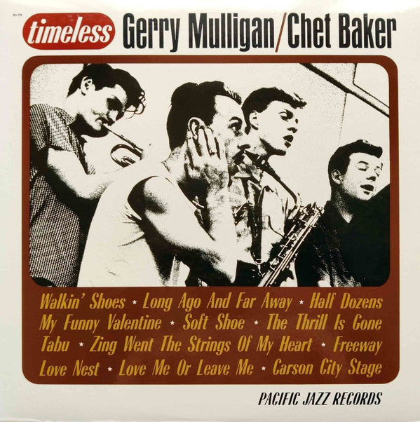 Gerry Mulligan & Chet Baker - Timeless (LP, Comp, Mono)