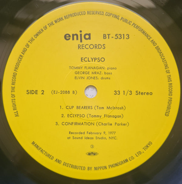 Tommy Flanagan Trio - Eclypso (LP, Album, RE)