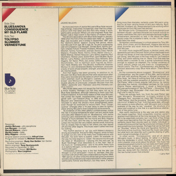 Jackie McLean - Consequence (LP, Album)