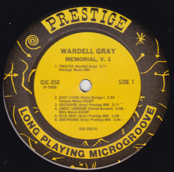 Wardell Gray - Memorial Volume 1 (LP, Album, RE)