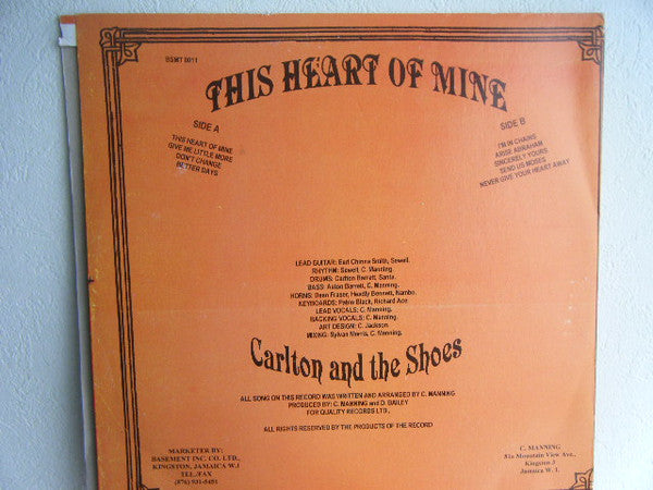 Carlton And The Shoes - This Heart Of Mine (LP, RE, RP)