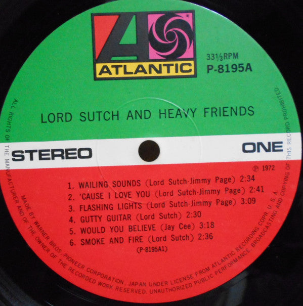 Lord Sutch And Heavy Friends - Lord Sutch And Heavy Friends(LP, Album)