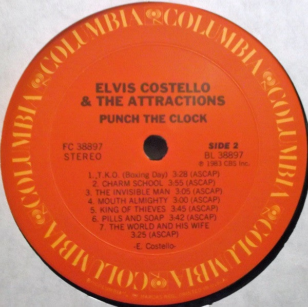 Elvis Costello And The Attractions* - Punch The Clock (LP, Album, Car)