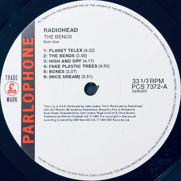 Radiohead - The Bends (LP, Album, 1st)