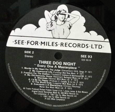Three Dog Night - Everyone A Masterpiece (LP, Comp)
