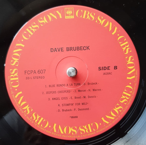 Dave Brubeck - Dave Brubeck (LP, Comp, Mono, Club)