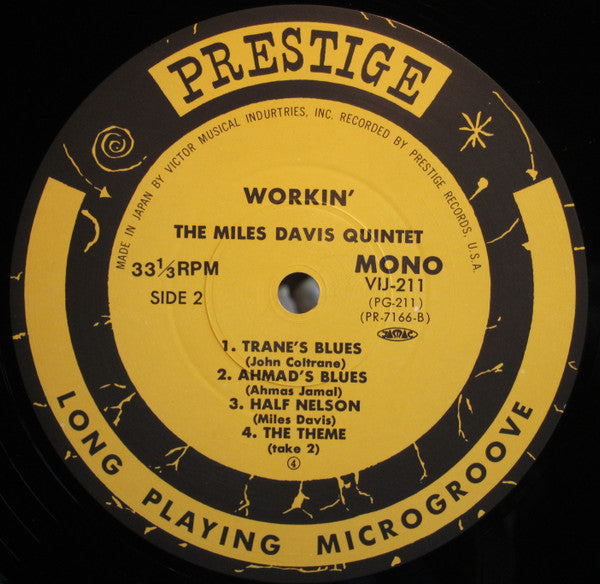 The Miles Davis Quintet - Workin' With The Miles Davis Quintet(LP, ...