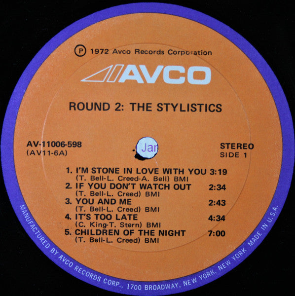 The Stylistics - Round 2 (LP, Album, RP, She)