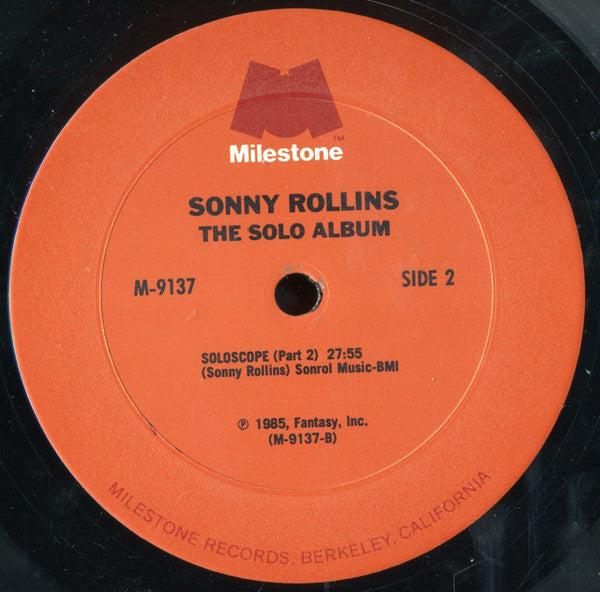 Sonny Rollins - The Solo Album (LP, Album)