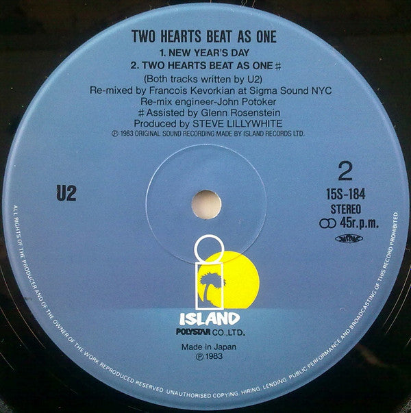 U2 - Two Hearts Beat As One (12"")