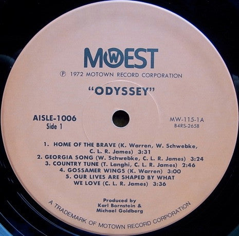 Odyssey (9) - Odyssey (LP, Album, RE)