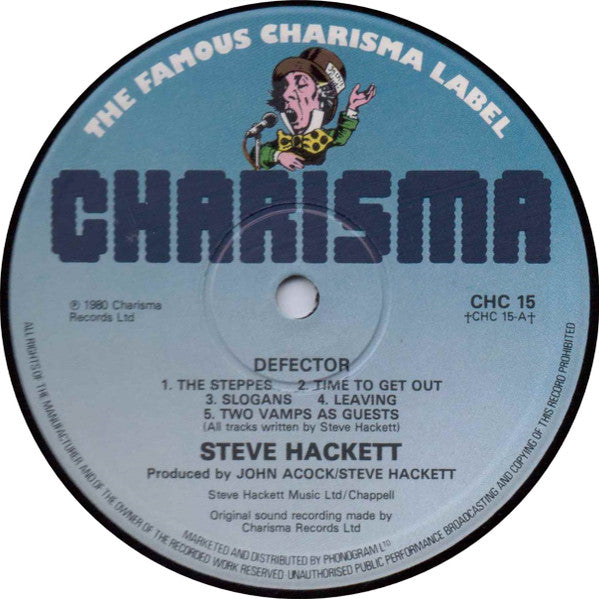 Steve Hackett - Defector (LP, Album, RE)
