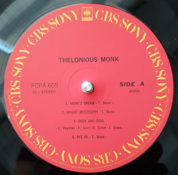 Thelonious Monk - Thelonious Monk (LP, Comp)