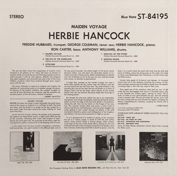 Herbie Hancock - Maiden Voyage (LP, Album, RE)