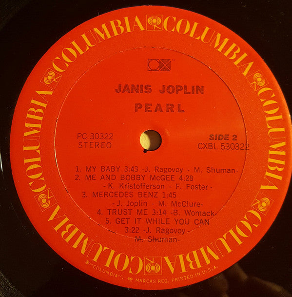 Janis Joplin / Full Tilt Boogie* - Pearl (LP, Album, CX )