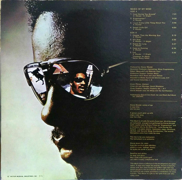 Stevie Wonder - Music Of My Mind (LP, Album, RE, Gat)