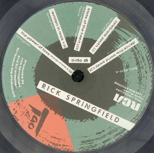 Rick Springfield - Tao (LP, Album, Ind)