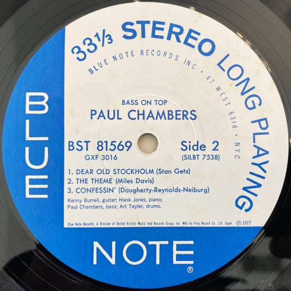 Paul Chambers Quartet - Bass On Top (LP, Album, RE)