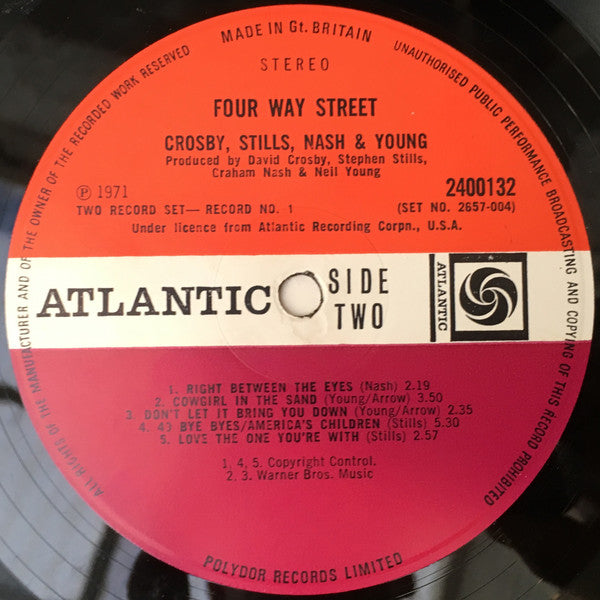Crosby, Stills, Nash & Young - 4 Way Street(2xLP, Album, M/Print, Gat)