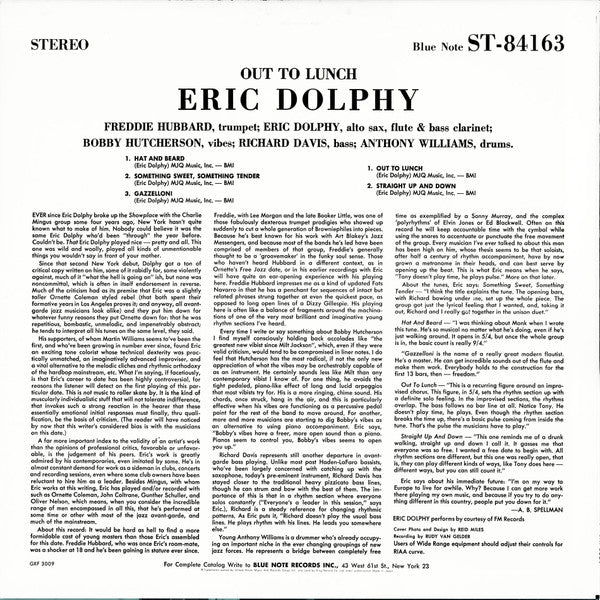 Eric Dolphy - Out To Lunch! (LP, Album, Ltd, RE)