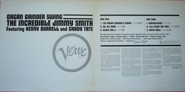 Jimmy Smith - Organ Grinder Swing(LP, Album, RE)
