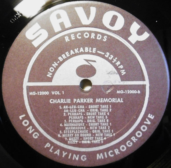 Charlie Parker - Charlie Parker Memorial (LP, Album, RE, RM)