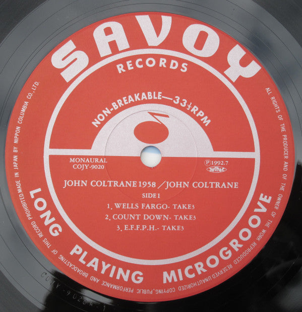 John Coltrane - 1958: The East Coast Jazz Scene (LP, Album, RE)