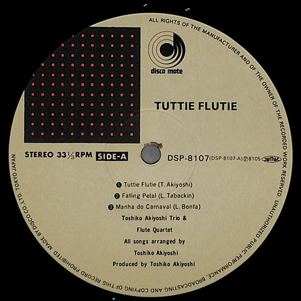 Toshiko Akiyoshi Trio & Flute Quartet - Tuttie Flutie (LP, Album)