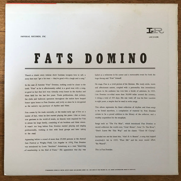 Fats Domino - Rock And Rollin' With Fats Domino (LP, Mono, RE)