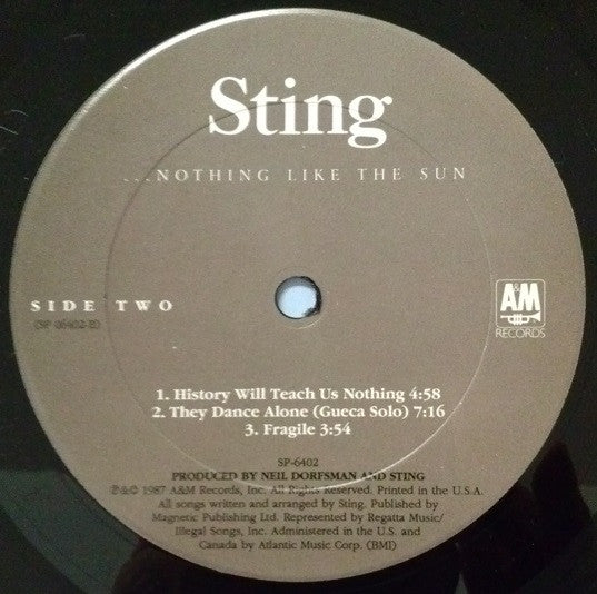 Sting - ...Nothing Like The Sun (2xLP, Album, Car)