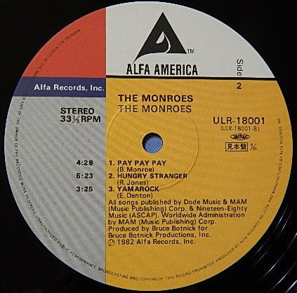 The Monroes (2) - The Monroes (LP, MiniAlbum, Promo)