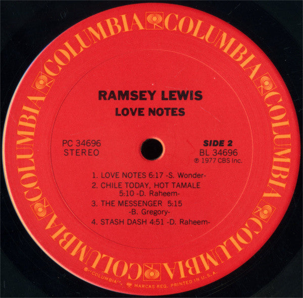 Ramsey Lewis - Love Notes (LP, Album, Pit)