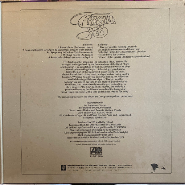 Yes - Fragile (LP, Album, RE, Gat)