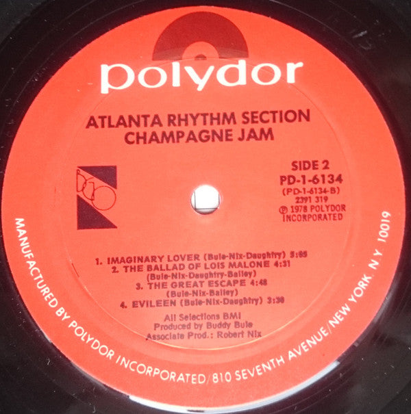 Atlanta Rhythm Section - Champagne Jam (LP, Album, Mon)