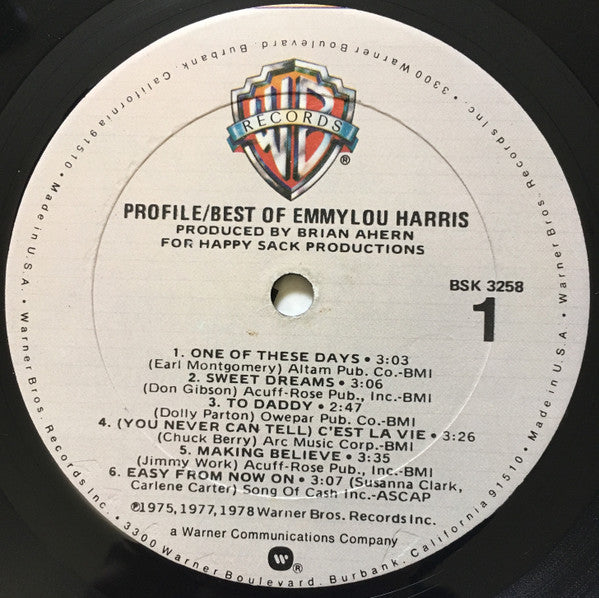 Emmylou Harris - Profile / Best Of Emmylou Harris (LP, Comp, Gol)