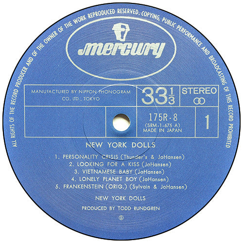 New York Dolls - New York Dolls (LP, Album, RE)