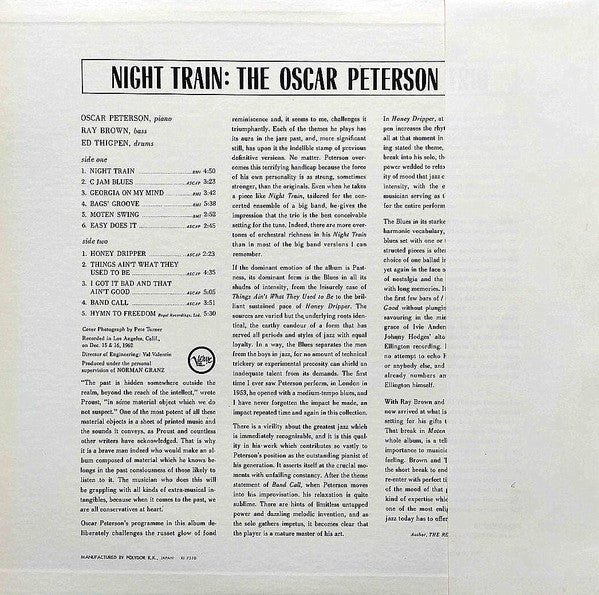 The Oscar Peterson Trio - Night Train = ナイト・トレイン (LP, Album, RE)