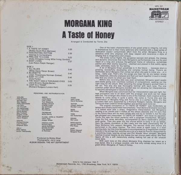 Morgana King - A Taste Of Honey (LP, Album, Comp)