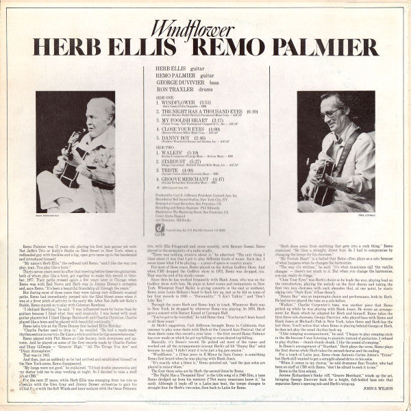 Herb Ellis • Remo Palmier* - Windflower (LP, Album)