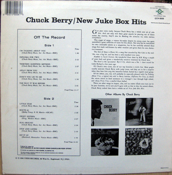 Chuck Berry - New Juke Box Hits (LP, Album, RE)