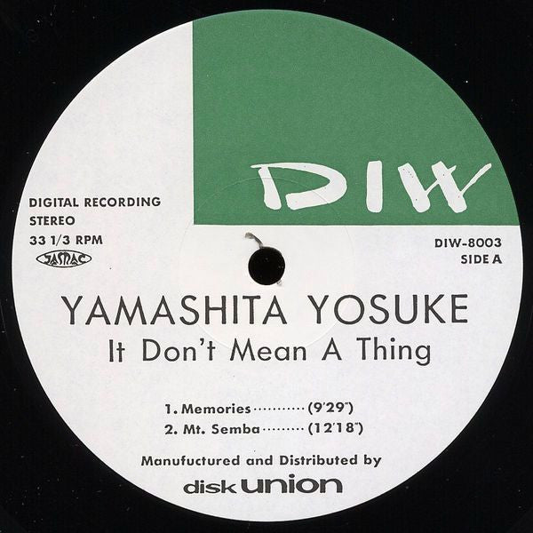 Yamashita Yosuke* - It Don't Mean A Thing (LP, Album)