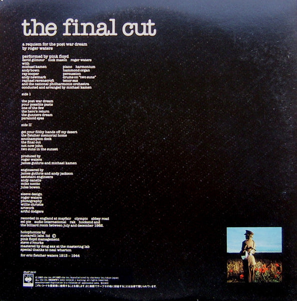 Pink Floyd - The Final Cut (LP, Album, Gat)