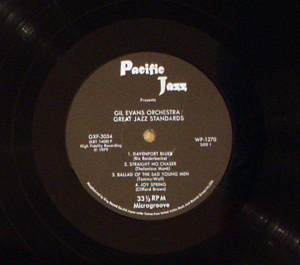 Gil Evans Orchestra* - Great Jazz Standards (LP, Album, Mono)