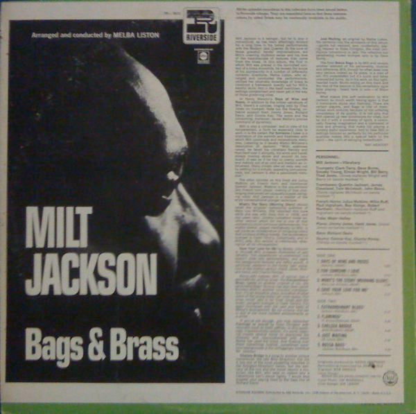 Milt Jackson - Bags & Brass (LP, Album, RE)