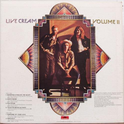 Cream (2) - Live Cream Volume II (LP, Album)