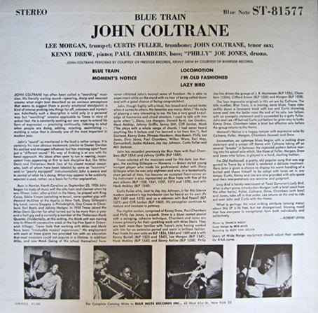 John Coltrane - Blue Train (LP, Album, RE)