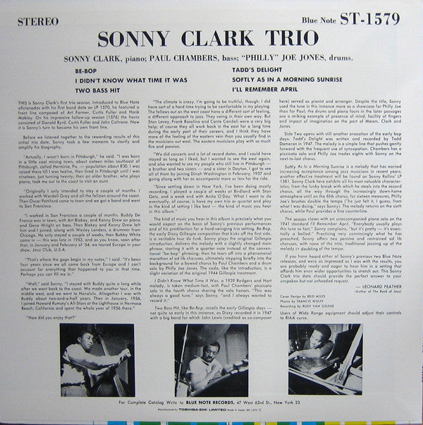 Sonny Clark Trio - Sonny Clark Trio (LP, Album, Ltd, RE)