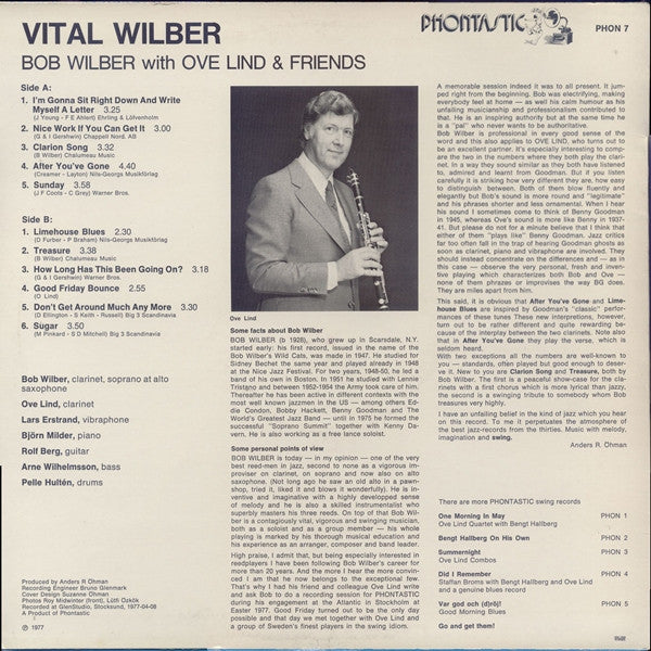 Bob Wilber - Vital Wilber (Bob Wilber And Ove Lind & Friends Play M...