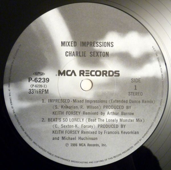 Charlie Sexton - Mixed Impressions (12"", MiniAlbum)