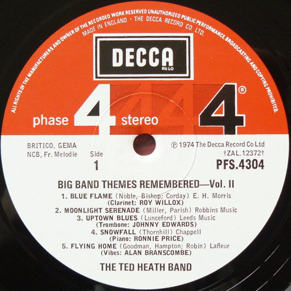 The Ted Heath Band* - Big Band Themes Remembered Vol. II (LP, Album)